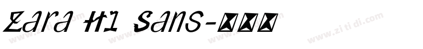Zara H1 Sans字体转换